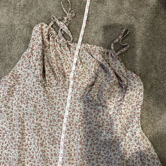 SHEIN Curve Floral Sundress Spaghetti Straps Side Split Adjustable Strap - Picture 7 of 9